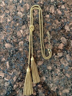 Lilly Pulitzer Long Gold Tassel  Necklace - Women Jewelry